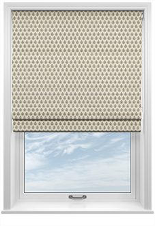 Emily Bond Jaipur, Charcoal - Twist&Fit Roman Blind
